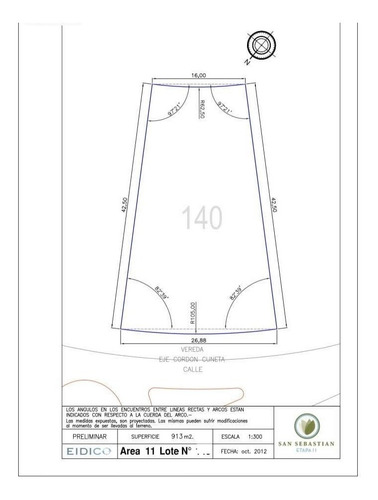 Imagen 3 de 3 de Terreno Lote En Venta Ubicado En San Sebastian - Area 11, San Sebastian, Escobar