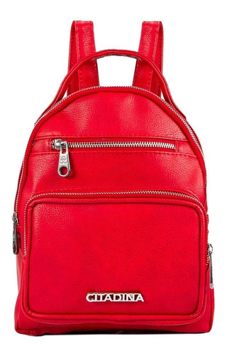 Imagen 1 de 6 de Mochila Bolso Cartera Citadina Con Bolsillo Frontal