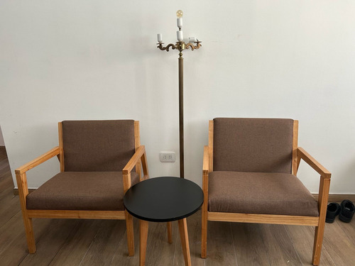 Sillón Nórdico En Paraiso Tapizados En Lino Chocolate Chocolate Liso (Usado)