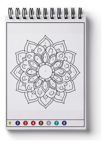 Livro De Colorir Mandalas Com Cores Guiadas Por Números Cores Guiadas