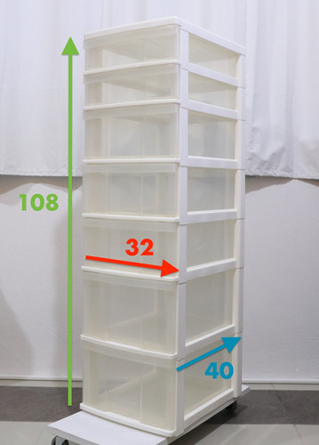 Organizador De Plástico Configurable Con Siete(7) Cajones)