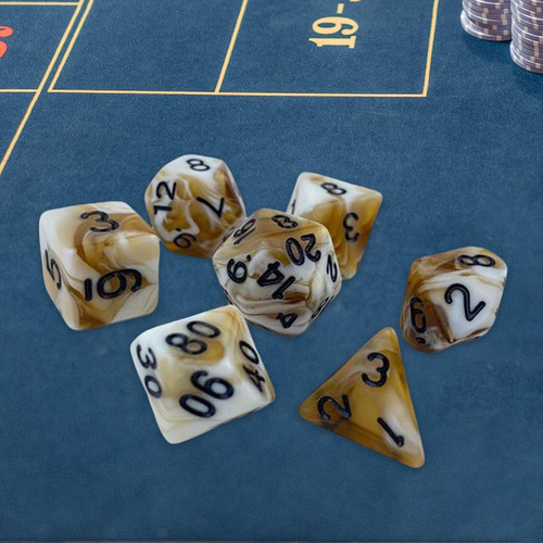 7 Uds Dados Poliédricos Coleccionables Juego De Mesa