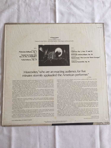 Eugene Fodor Tchaikovsky Competition Winner Vinilo Lp Disco (Usado)