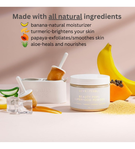 Mascarilla Facial De Cúrcuma, Beauty Pops, Kit Facial Helado