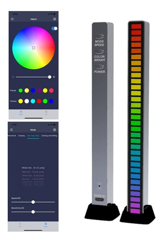 Barras De Luz De Ritmo Musical Luz Ambiental Led Rgb .