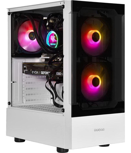 Gabinete De Computadora Torre Media Atx Gamdias White Rgb