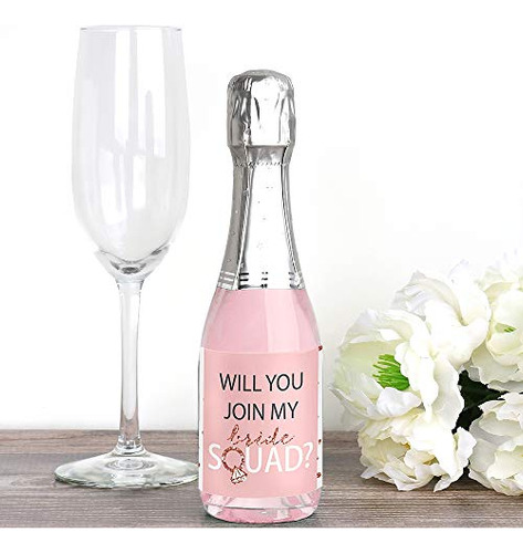 ¿te Unirás A Mi Brigada De Novias? - Mini Botella De Vino Y
