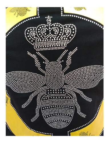 Imagen 5 de 5 de Playera Hombre Estampada Abeja Corona Pedreria Slimfit