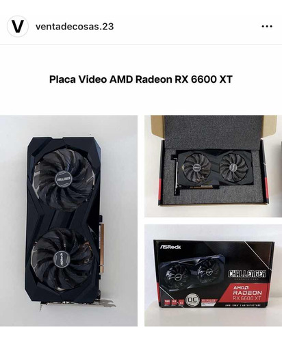 Placa De Video Asrock Radeonrx 6600 Xt 8gb Oferta!!!