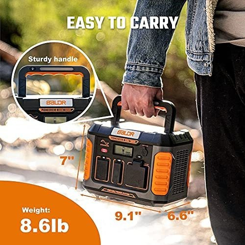 Baldr Portable Power Station 330w, 288wh Generador Solar De