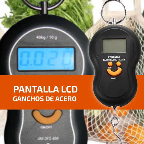 Balanza De Mano Digital 50 Kg Viaje Valija Equipaje Pesca