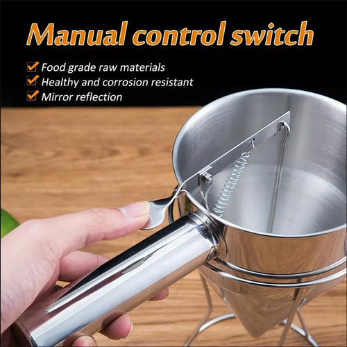 Funil Inox Dosador Confeiteiro