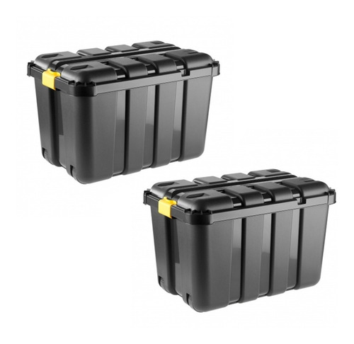 Set 2 Cajas Multiusos Caja Plastico Italiano 145 Lts 2 Cajas