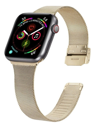 Correa De Acero Para Apple Watch Pulsera De Metal De 44mm Y