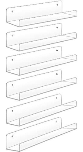 Sooyee Estante De Repisa De Pared Flotante De Acrilico Invi