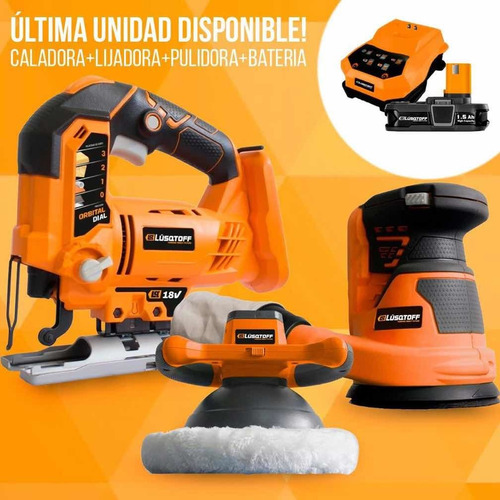 Kit Lusqstoff Oferta Dia Del Padre Lijadora Pulidora Calador