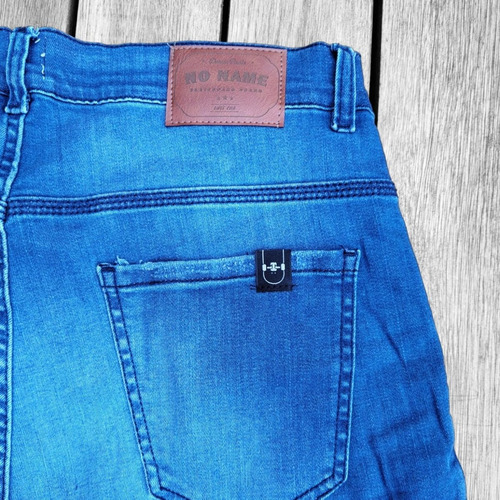 Bermuda Jean Hombre Elastizada No Name Blue Grind Gastada