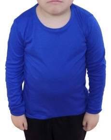 3 Camisetas De Algodón Nacional Niños Color Azul