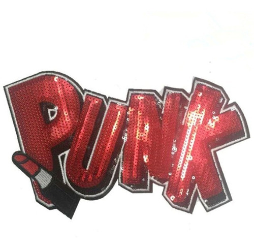 Aplique Parche Ropa Punk Lentejuelas