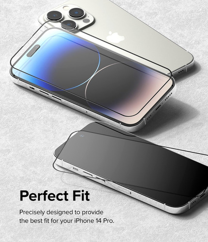Imagen 3 de 10 de Vidrio Templado Ringke Para iPhone 14 Pro Full Cover