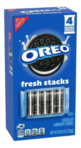 Oreo Fresh Stacks Chocolate Cookies, 8.05oz (4 Stacks)