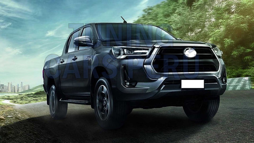Imagen 5 de 8 de Moldura Cromada De Capot Toyota Hilux Srv/revo/rocco 2021