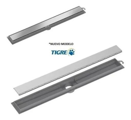 Imagen 2 de 6 de Rejilla Lineal 70 Cm Acero Inoxidable Tigre Desagüe Moderno