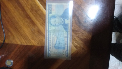 Billete De Colección De Cincuenta Pesosbenito Juárez De 1981