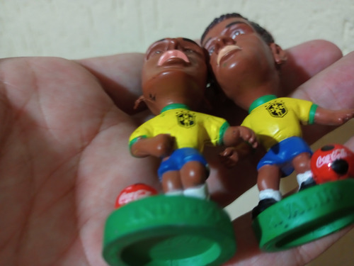 3 Bonecos Mini Craque Rivaldo +anderson+jr Baiano Usados (Usado)