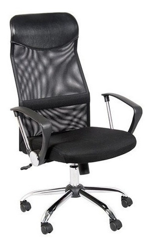 Silla Ejecutiva Xtech Qzy-2501 Respaldo Apoya Brazos Rue /v Color Negro Material del tapizado Tela