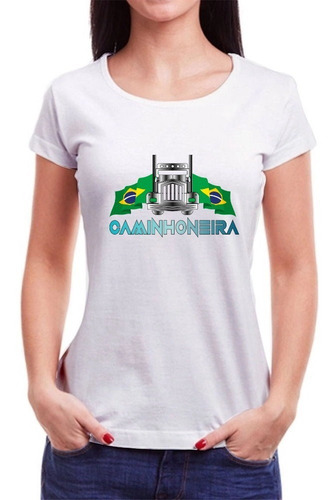 Imagem 3 de 5 de Camiseta Para Caminhoneira - Amo Caminhões