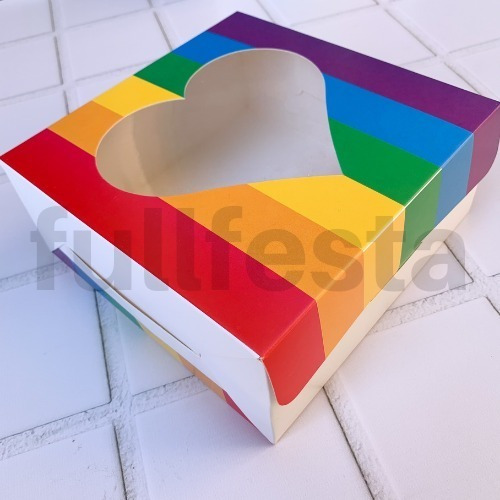 Caja C/visor Impresa-corazón-s.valentin-lgbt- (12*12*5) X 60