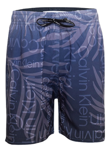 Shorts Calvin Klein Infantil Água E Passeio Degradê Azul