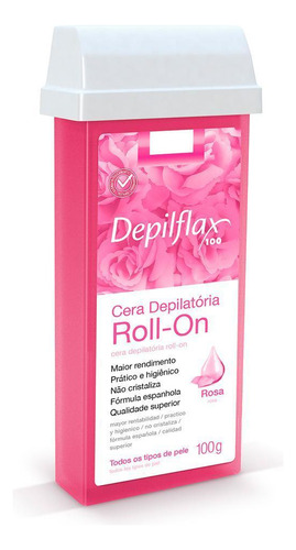 Depilflax - 02 Refil Cera Roll On Rosa 100g