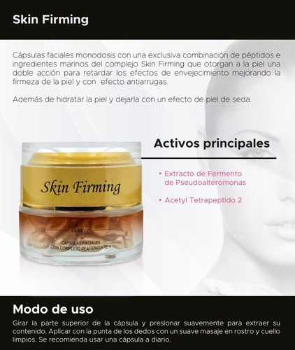 Imagen 3 de 3 de Cápsulas Faciales Skin Firming