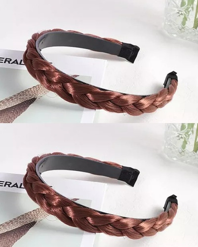 2 Diademas Trenzadas Para Mujer, Accesorio De Cabello