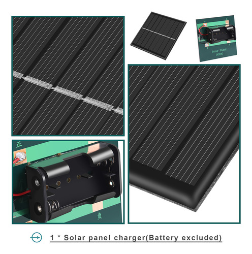 Cargador De Celdas Solares De Batería Aa Recargable De 1 W Y