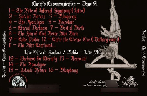 Necrolust - Christ´s Excommunication - Cd (demo 1991)