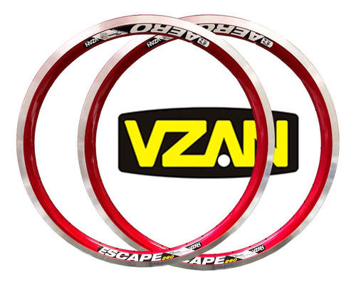 Par De Aro Aero 20 Escape 36 F Parede Dupla V-zan Vermelho