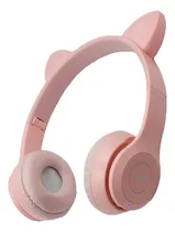 Comprar Audífonos De Gato Bluetooth Audífonos C Orejas Niña Rgb Rosa
