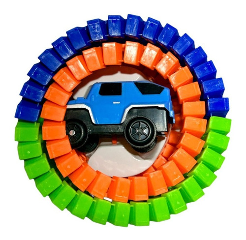 Imagen 1 de 6 de Pista Flexible Encastrable Con Camioneta A Pila
