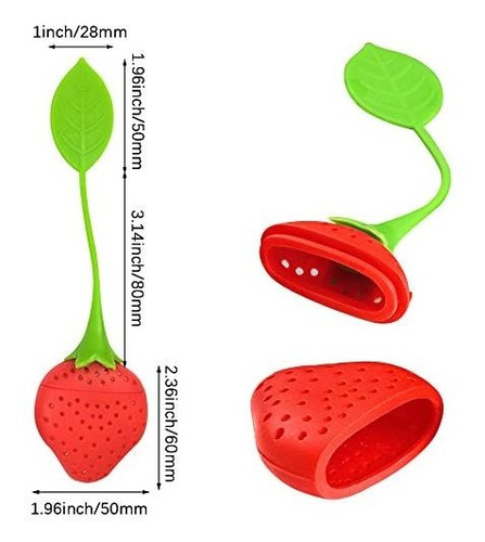 Infusor De Té En Forma De Fresa, Silicona Innovadora (8pc)