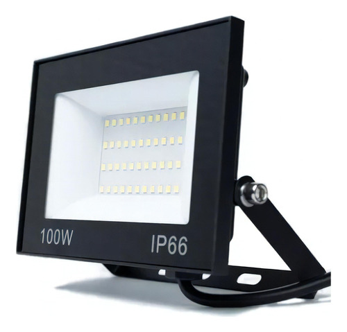 Refletor LED Genérica Reflector 100W com luz branco-frio e carcaça preto 110V/220V