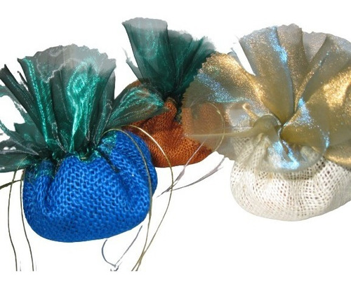 6 Bolsas Para Bombones, Almendras, Eventos, Yute Artesanal