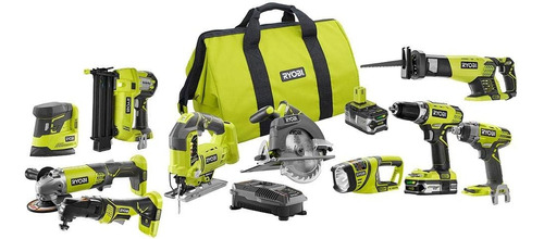 Ryobi 18-volt One+ Lithium-ion Cordless (10-tool) Combo Kit 