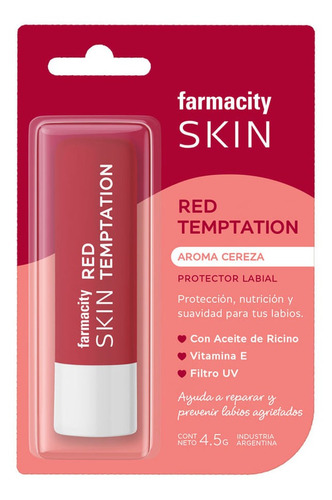 Protector Labial Farmacity Skin Red Temptation X 4,5 G