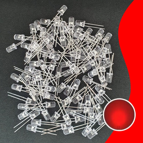 Kit Led 5mm Alto Brilho 1000 Vermelho