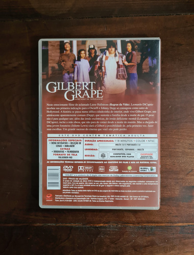 Dvd Gilbert Grape, Leonardo Dicaprio, Johnny Depp Original (Usado)
