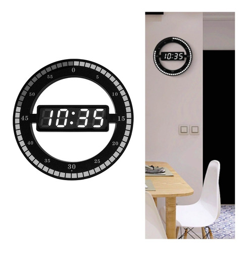 Imagen 5 de 10 de Reloj Digital Moderno Led 3d