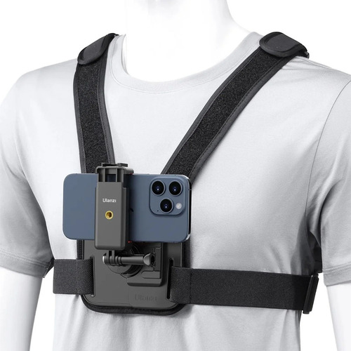Arnés Para El Pecho Para Gopro Y Teléfono Ulanzi Cm028 Color Negro